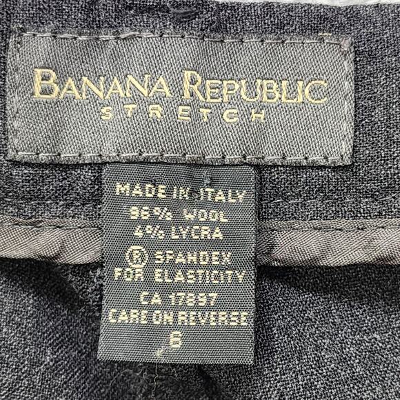 Banana Republic Pants Womens 6 Gray Italian Stretch Wool High Rise Wide Leg - Picture 4 of 10